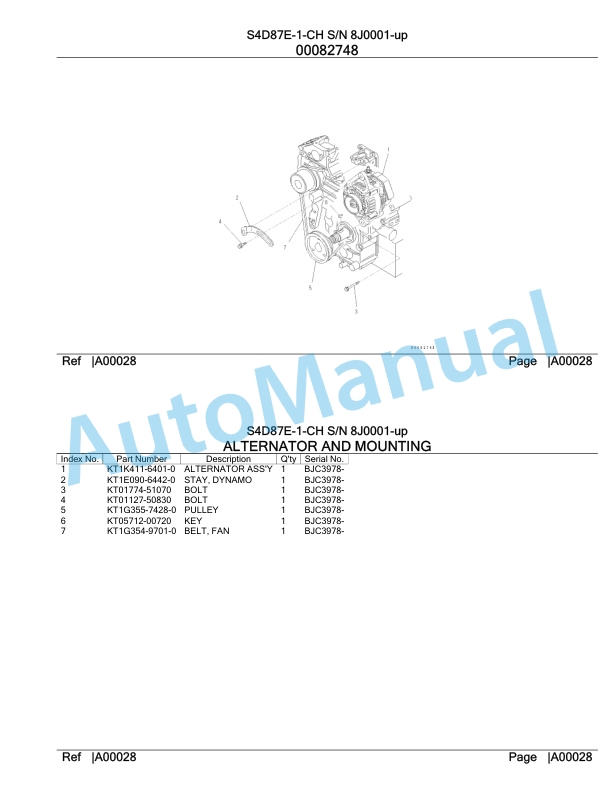 Komatsu S4D87E-1-CH Engine Parts Manual-4