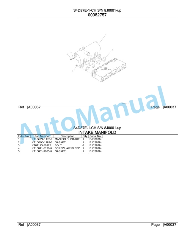 Komatsu S4D87E-1-CH Engine Parts Manual-5
