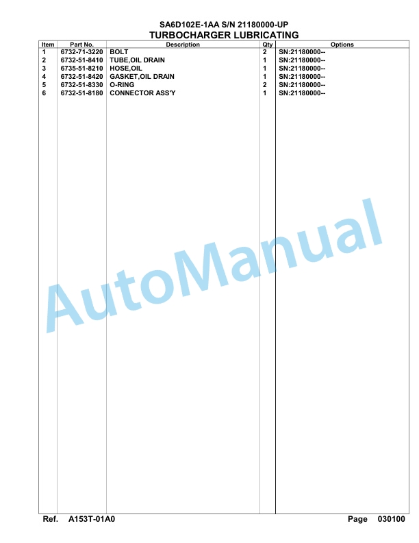 Komatsu SA6D102E-1AA Engine Parts Manual-2