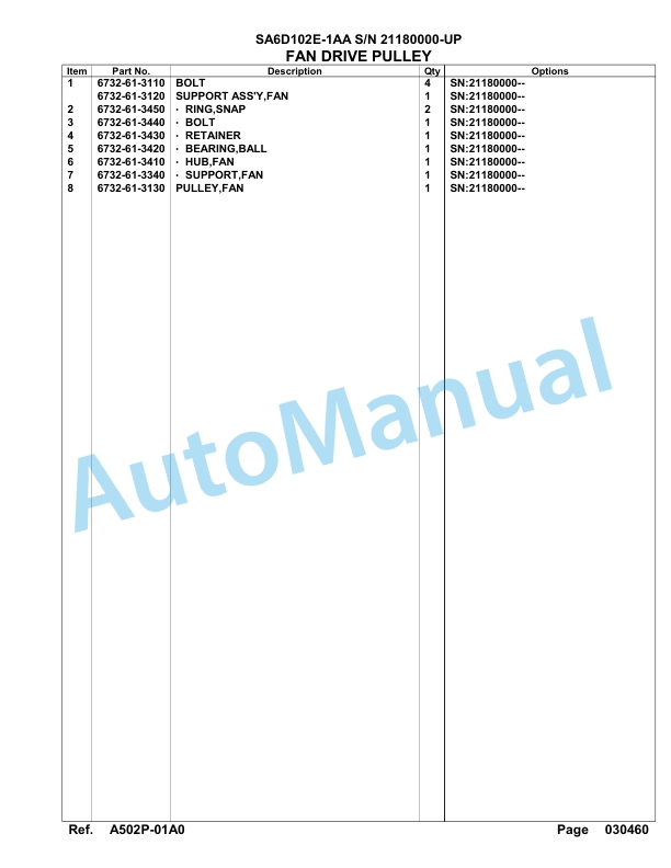 Komatsu SA6D102E-1AA Engine Parts Manual-5