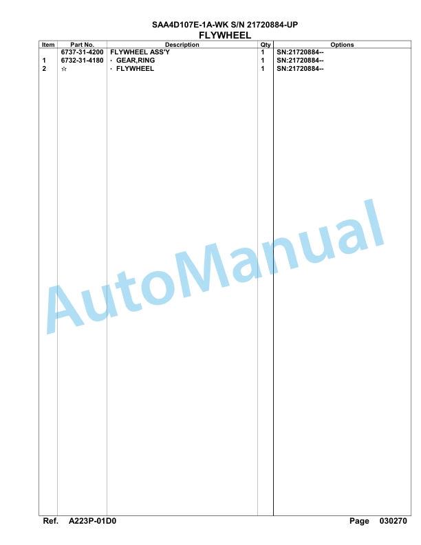 Komatsu SAA4D107E-1A-WK Engine Parts Manual-3