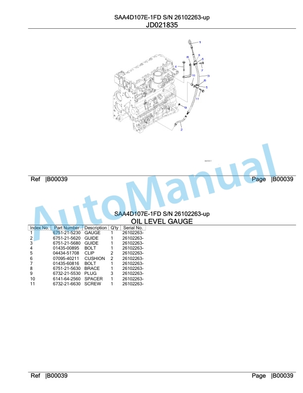Komatsu SAA4D107E-1FD Engine Parts Manual-3