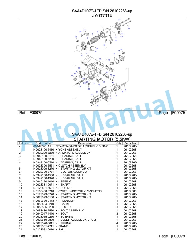 Komatsu SAA4D107E-1FD Engine Parts Manual-5
