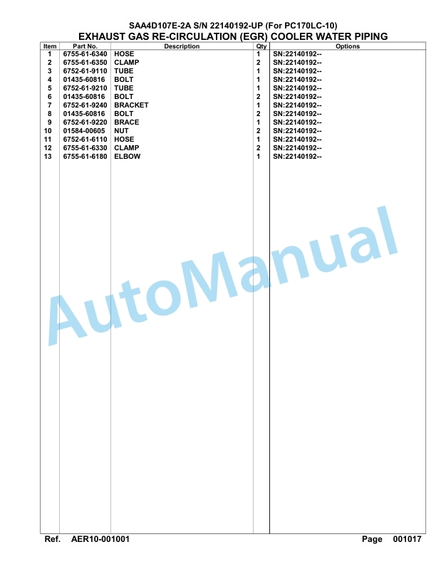 Komatsu SAA4D107E-2A Engine For PC170LC-10 Parts Manual-2