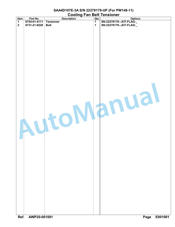 Komatsu SAA4D107E-3A Engine For PW148-11 Parts Manual-5