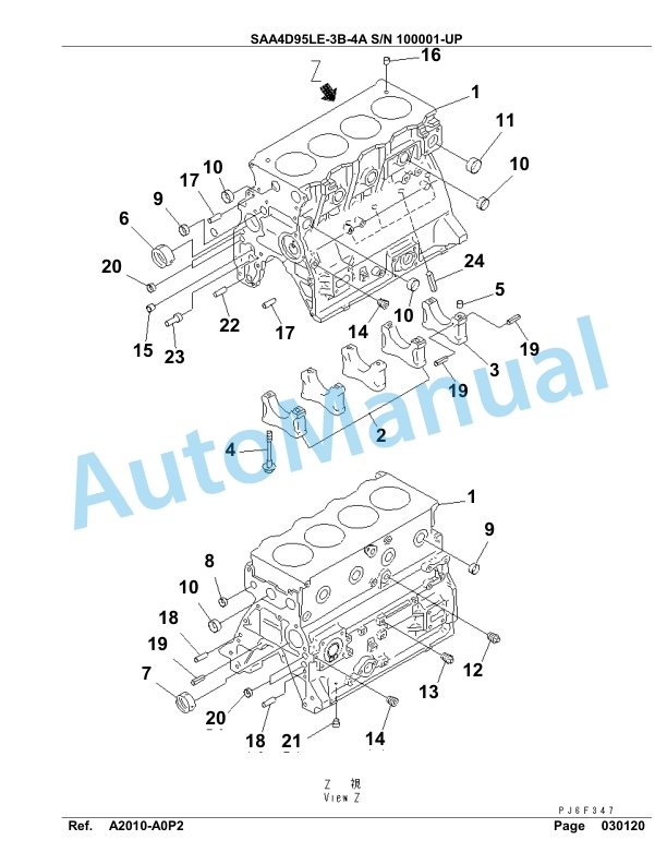 Komatsu SAA4D95LE-3B-4A Engine Parts Manual-2
