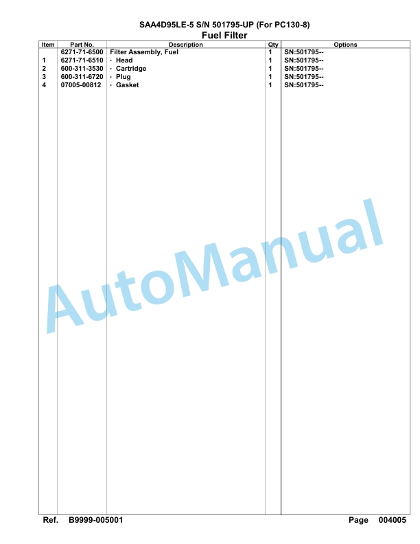 Komatsu SAA4D95LE-5 Engine Parts Manual-4