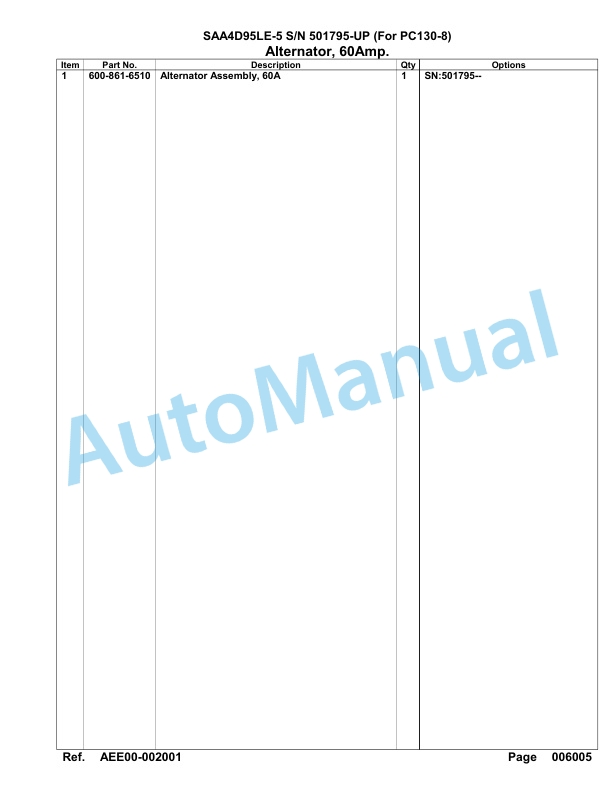 Komatsu SAA4D95LE-5 Engine Parts Manual-5
