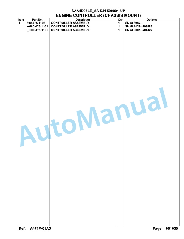 Komatsu SAA4D95LE-5A Engine Parts Manual-4
