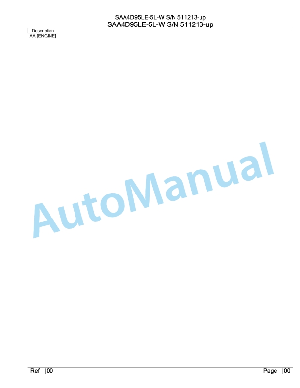Komatsu SAA4D95LE-5L-W Engine Parts Manual