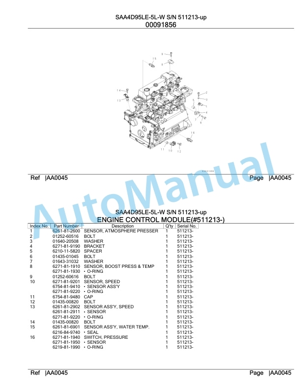 Komatsu SAA4D95LE-5L-W Engine Parts Manual-4