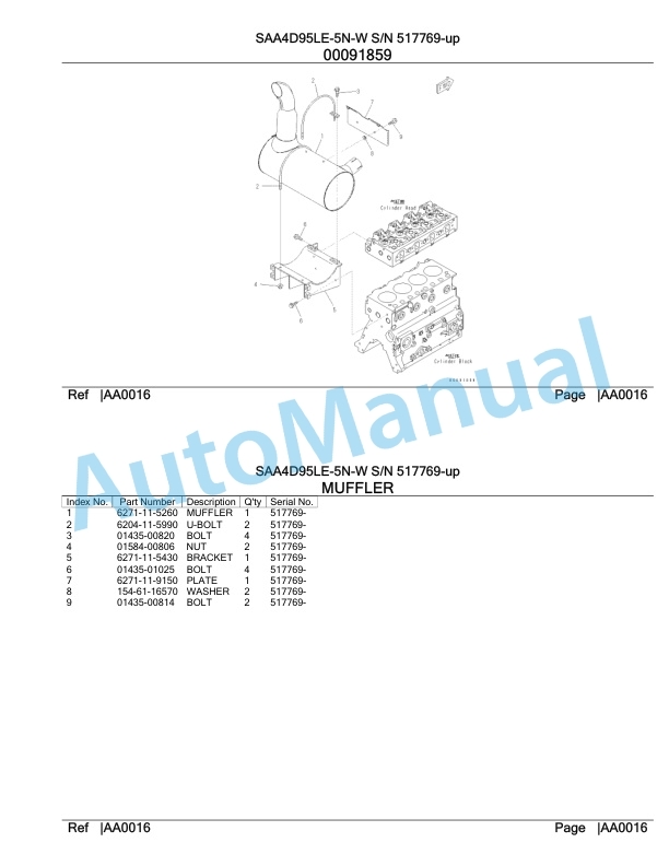 Komatsu SAA4D95LE-5N-W Engine Parts Manual-2
