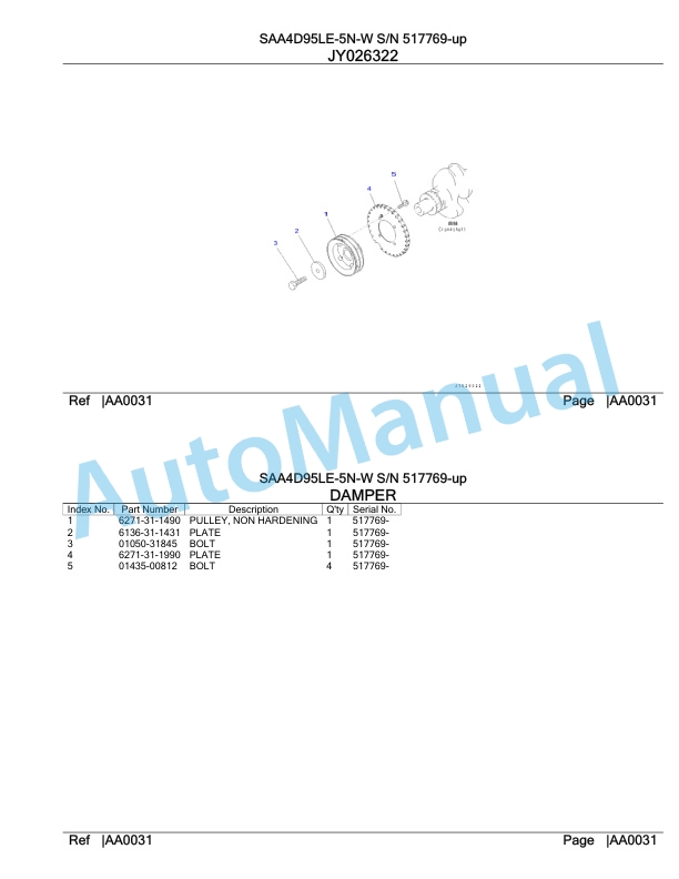 Komatsu SAA4D95LE-5N-W Engine Parts Manual-3