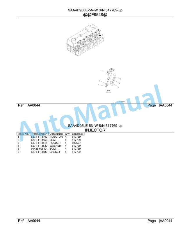 Komatsu SAA4D95LE-5N-W Engine Parts Manual-4