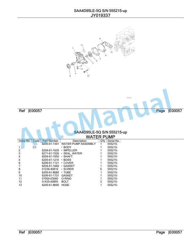 Komatsu SAA4D95LE-5Q Engine Parts Manual-4