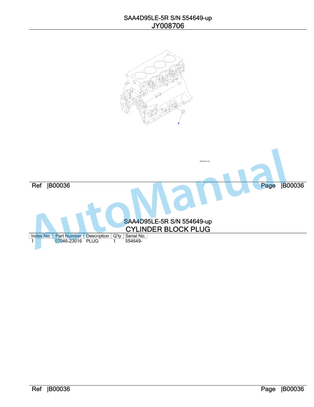 Komatsu SAA4D95LE-5R Engine Parts Manual-3