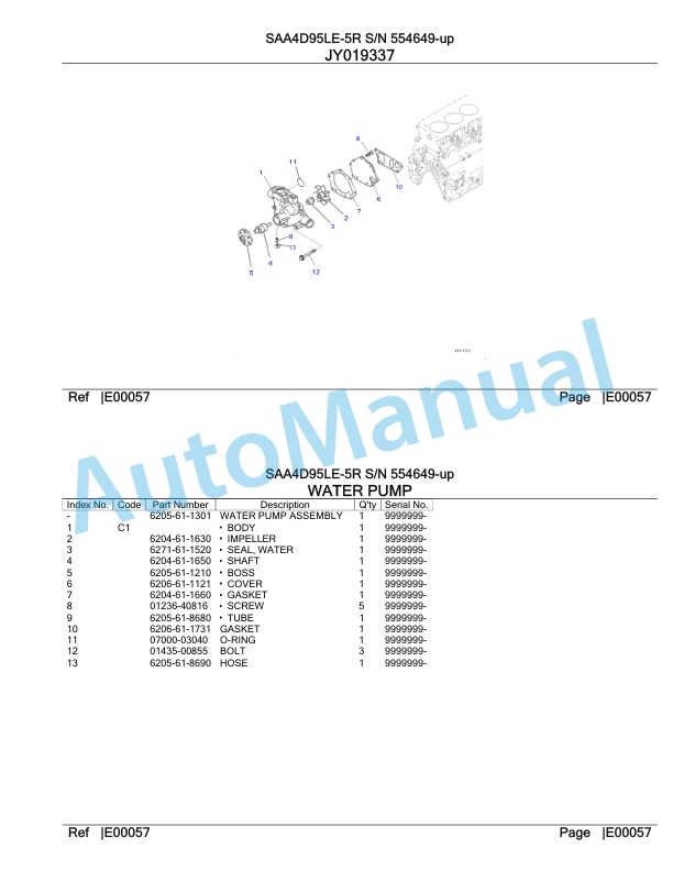 Komatsu SAA4D95LE-5R Engine Parts Manual-4