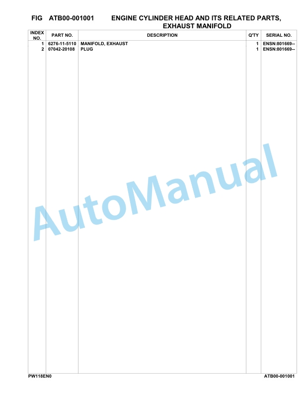 Komatsu SAA4D95LE-7A Engine Parts Manual-5