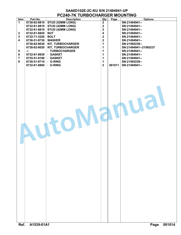 Komatsu SAA6D102E-2C-KU Engine Parts Manual-2