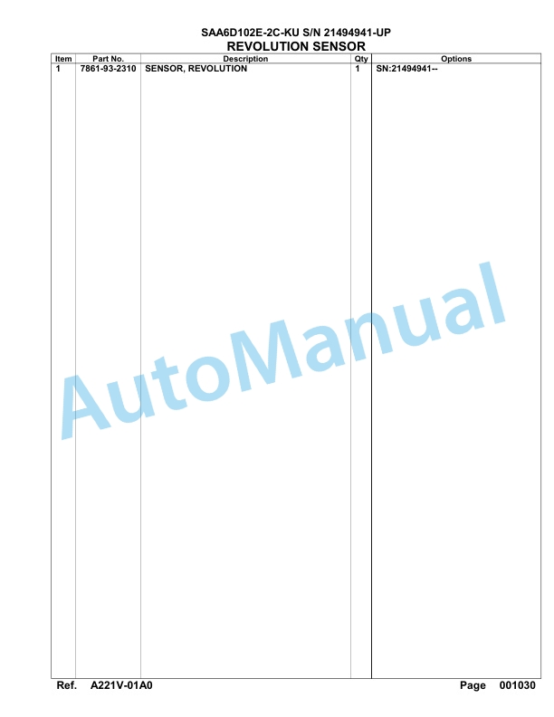 Komatsu SAA6D102E-2C-KU Engine Parts Manual-3