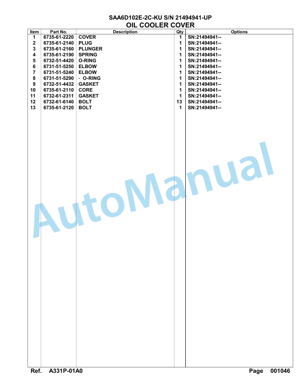 Komatsu SAA6D102E-2C-KU Engine Parts Manual-4