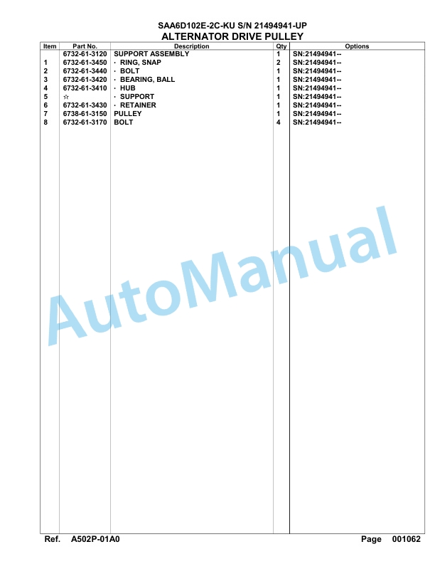 Komatsu SAA6D102E-2C-KU Engine Parts Manual-5