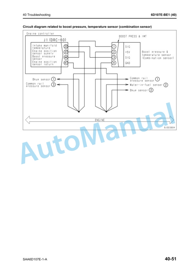 Komatsu SAA6D107E-1-A Diesel Engine Shop Manual 6D107E-BE1-4