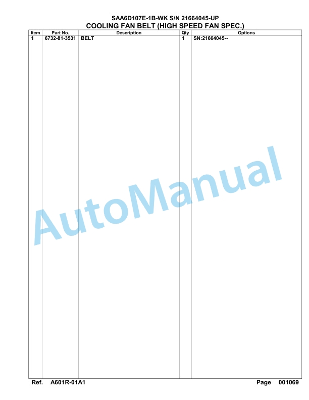 Komatsu SAA6D107E-1B-WK Engine Parts Manual-5