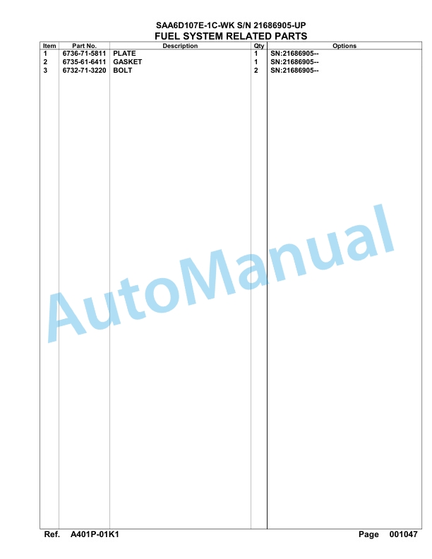Komatsu SAA6D107E-1C-WK Engine Parts Manual-4