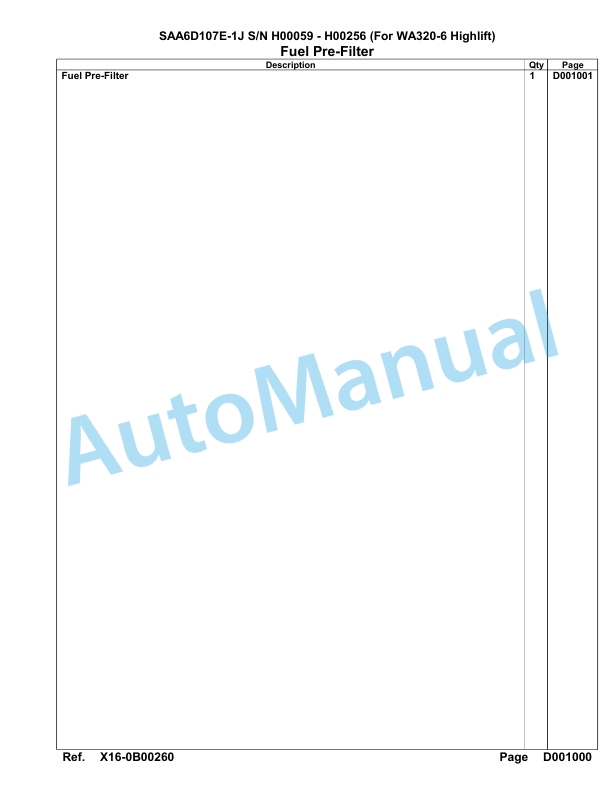 Komatsu SAA6D107E-1J Engine Parts Manual H00059 - H00256 (For WA320-6 Highlift)-4