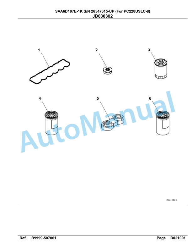 Komatsu SAA6D107E-1K Engine Parts Manual-4