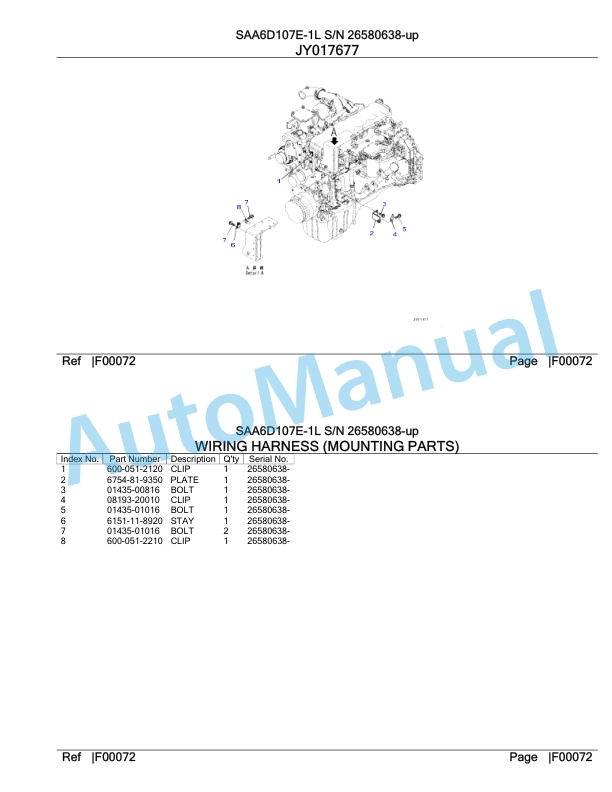 Komatsu SAA6D107E-1L Parts Manual 26580638-up-5