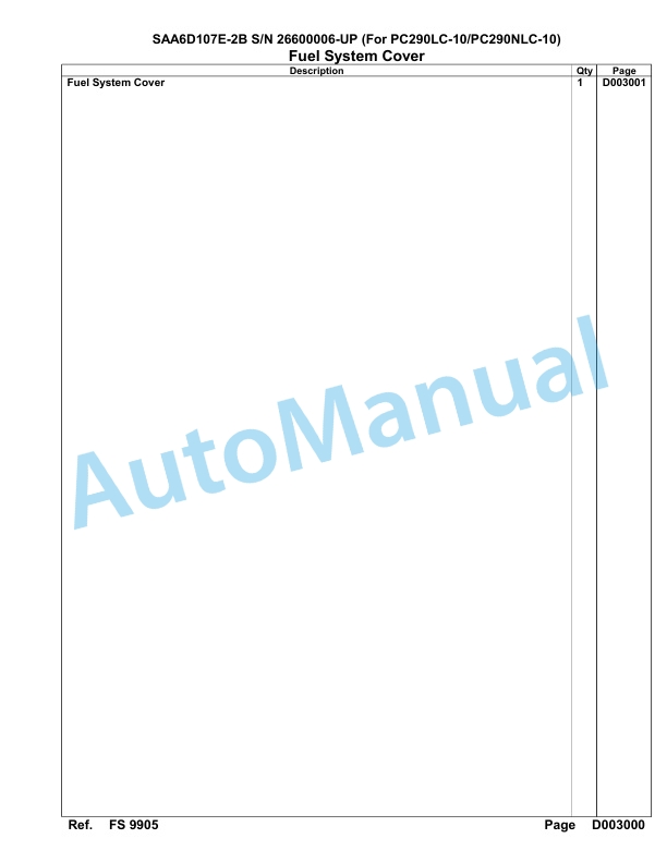 Komatsu SAA6D107E-2B Parts Manual 26600006-UP-4