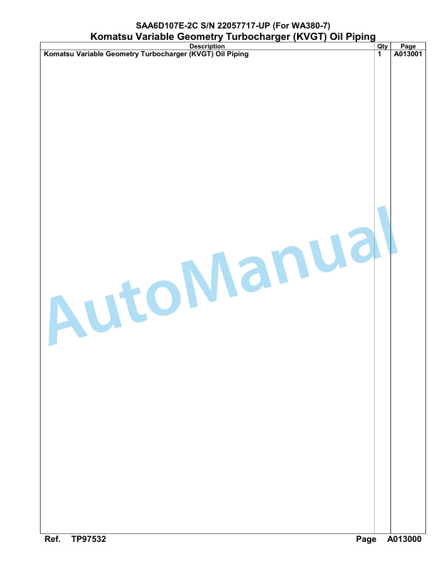 Komatsu SAA6D107E-2C Parts Manual 22057717-UP-2