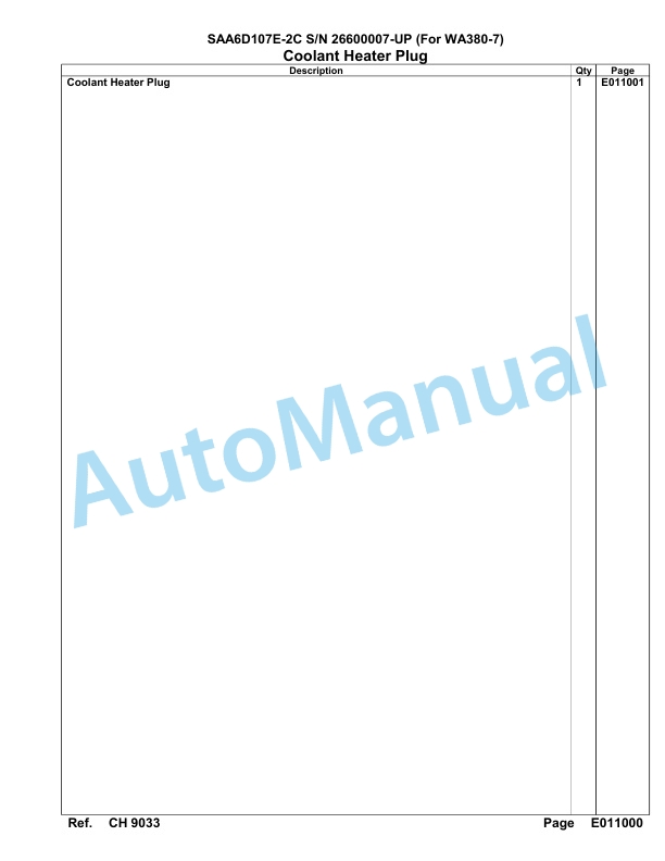 Komatsu SAA6D107E-2C Parts Manual 26600007-UP-5
