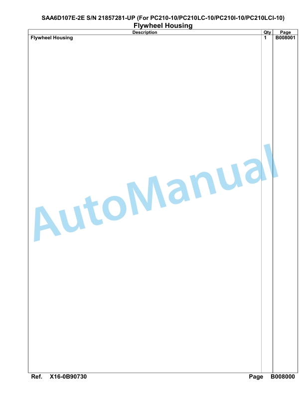 Komatsu SAA6D107E-2E Parts Manual 21857281-UP-3