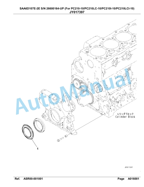 Komatsu SAA6D107E-2E Parts Manual 26600164-UP-2