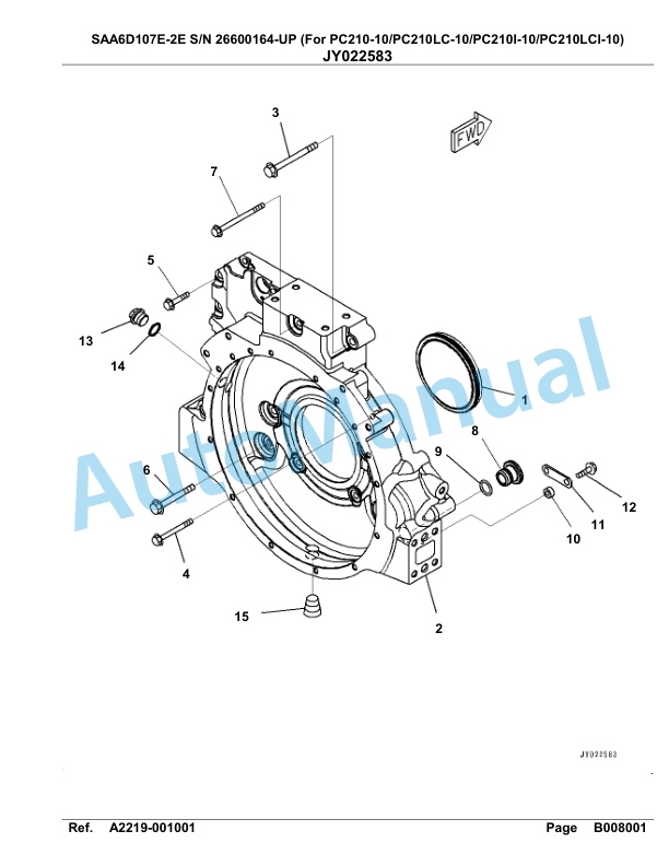 Komatsu SAA6D107E-2E Parts Manual 26600164-UP-3