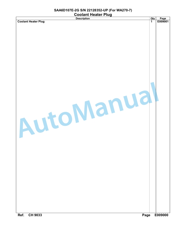 Komatsu SAA6D107E-2G Parts Manual 22128352-UP-5