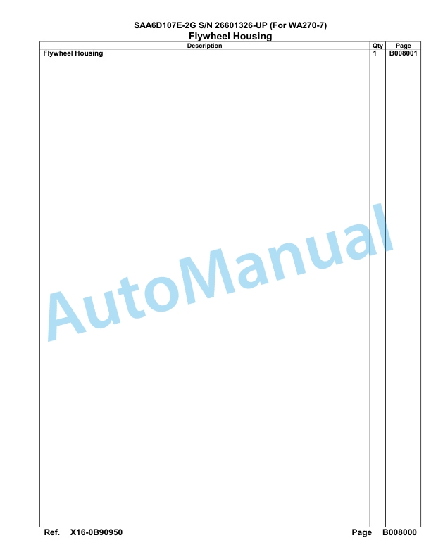 Komatsu SAA6D107E-2G Parts Manual 26601326-UP-3