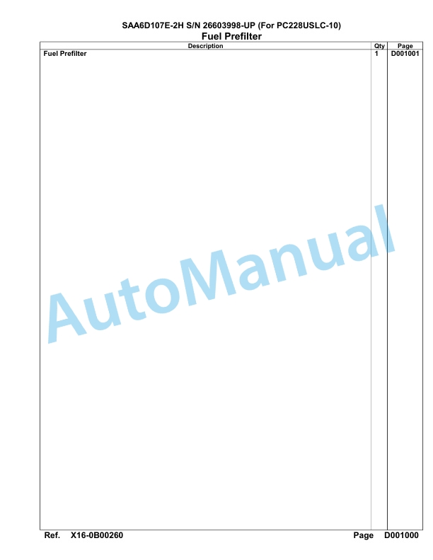 Komatsu SAA6D107E-2H Parts Manual 26603998-UP-4