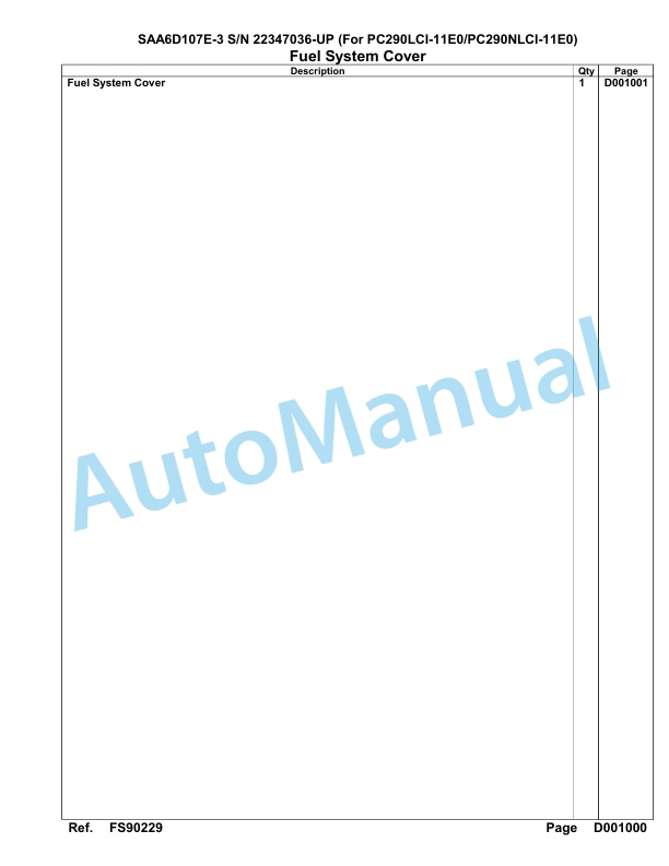 Komatsu SAA6D107E-3 Parts Manual 22347036-UP-4