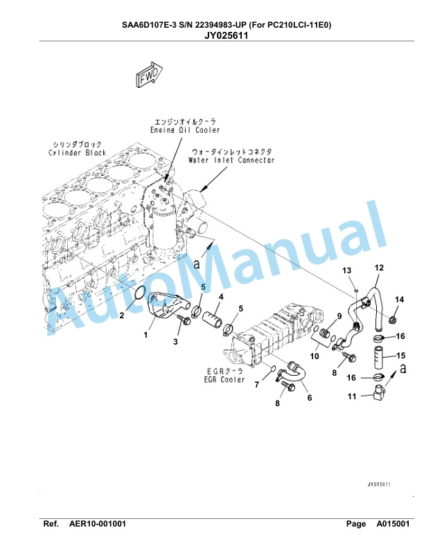 Komatsu SAA6D107E-3 Parts Manual 22394983-UP-2
