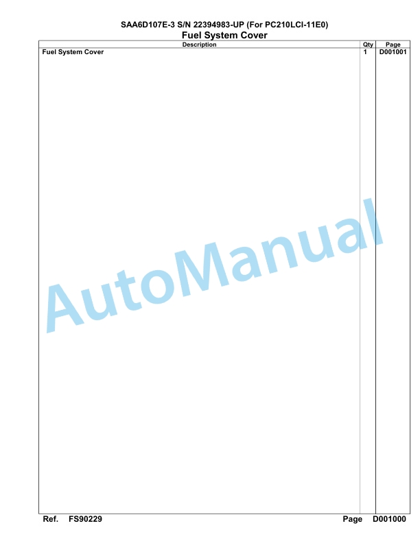 Komatsu SAA6D107E-3 Parts Manual 22394983-UP-4