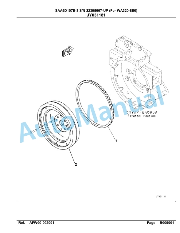 Komatsu SAA6D107E-3 Parts Manual 22395007-UP-3