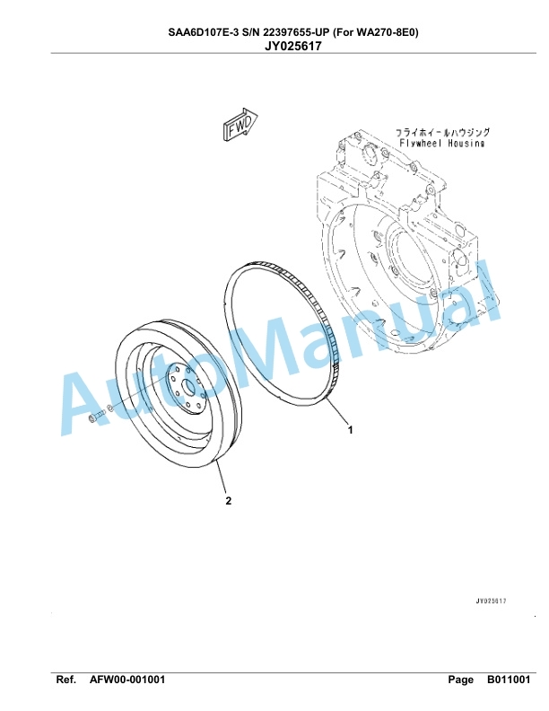 Komatsu SAA6D107E-3 Parts Manual 22397655-UP-3