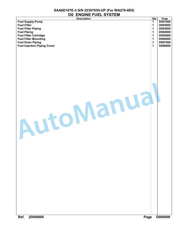 Komatsu SAA6D107E-3 Parts Manual 22397655-UP-4