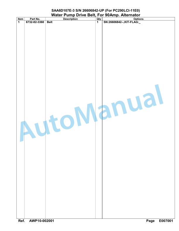 Komatsu SAA6D107E-3 Parts Manual 26606842-UP-5