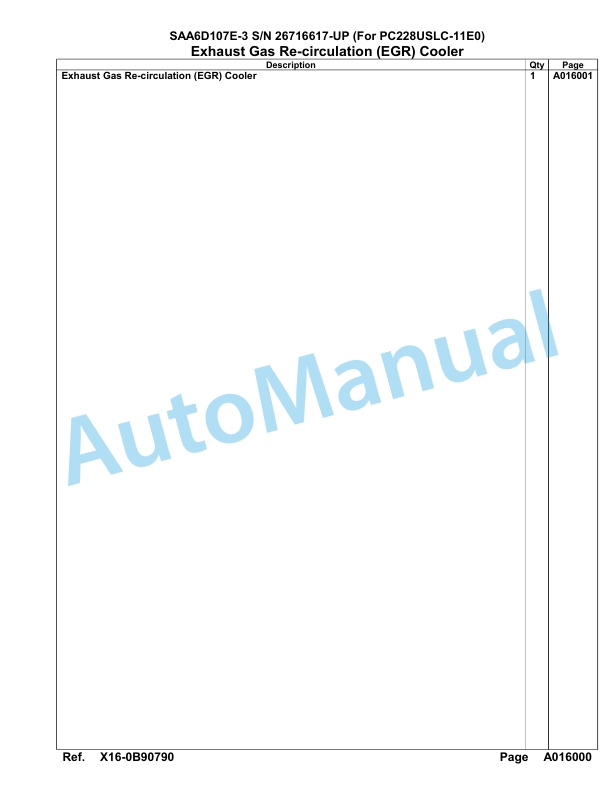Komatsu SAA6D107E-3 Parts Manual 26716617-UP-2