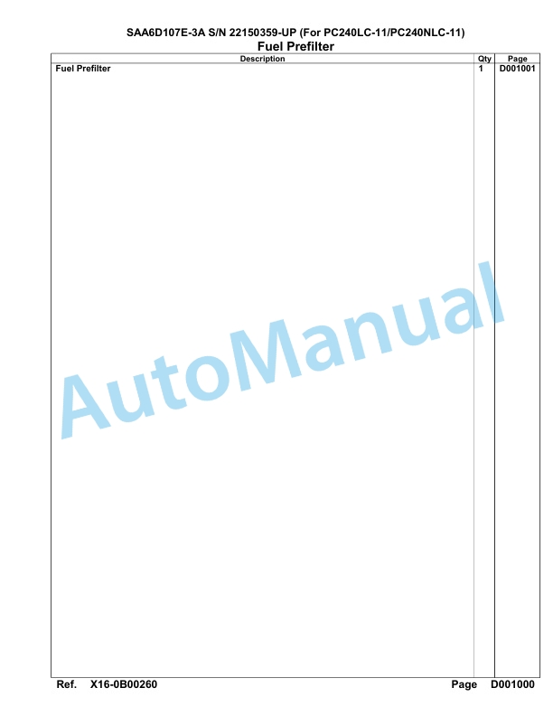 Komatsu SAA6D107E-3A Parts Manual 22150359-UP-4